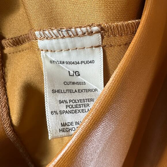 HAVE Los Angeles Cognac Faux Leather Blazer Jacket NEW - Picture 6 of 6